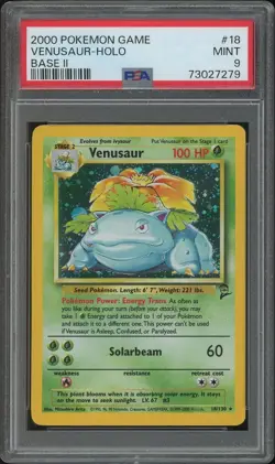 Pokemon Base Set 2 Venusaur 18/130 PSA 9 - Image 1