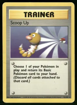Scoop Up 78/102 Rare Base Set Unlimited Pokemon Moderately Played - Image 1