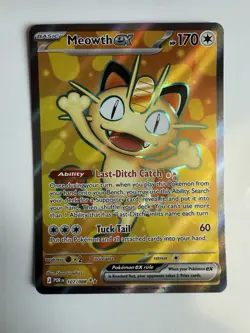 Meowth Ex 107/88 ULTRA RARE Perfect Order Pokemon Near Mint - Image 1