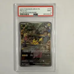 Pokemon TCG Pikachu 173/165 Scarlet & Violet 151 Illustration Rare Holo PSA 9 - Image 1