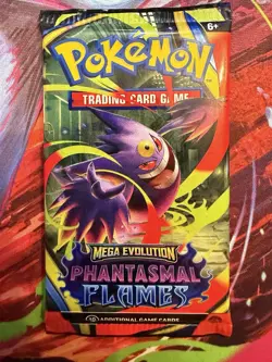Pokemon Mega Evolution Phantasmal Flames Booster Pack Random art work - Image 1