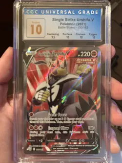 Single Strike Urshifu V 2021 Pokemon Battle Styles 150/163 Full Art CGC 10 Pop 3 - Image 1