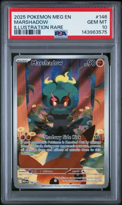 PSA 10 Marshadow 146/132 Pokemon Mega Evolution Illustration Rare 2025 GEM MINT - Image 1
