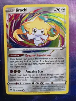 Pokemon TCG - SWSH Vivid Voltage - Jirachi Amazing Rare Holo 119/185 Fresh - Image 1
