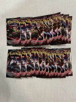 (30x) Sword and Shield Base Set Pokemon TCG Booster Pack Lot - Image 1