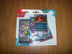 POKEMON TCG SCARLET & VIOLET JOURNEY TOGETHER 3 PACK BOOSTER W/SCRAFTY PROMO - Image 1
