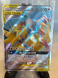 Pokemon Moltres & Zapdos & Articuno GX TAG TEAM Full Art Holo Hidden Fates 66/68 - Image 3
