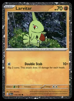 Larvitar 110/193 Common Paldea Evolved Pokemon Reverse Holo Near Mint - Image 1