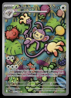 Ambipom 107/094 Illustration Rare Phantasmal Flames Pokemon Holo Near Mint - Image 1