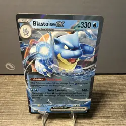 Pokemon Blastoise ex Double Rare Sv07: Stellar Crown Holo 030/142 330 HP EX - Image 1