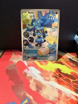 POKEMON RIOLU #215/198 ILLUSTRATION RARE SCARLET & VIOLET BASE SET - Image 1