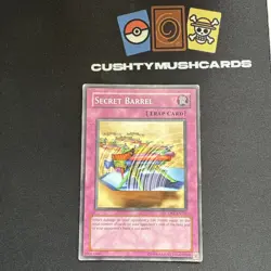 YUGIOH SECRET BARREL COMOMN DR1-EN101 DAMAGED - Image 1