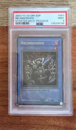 PSA 9 Yu-Gi-Oh! SDP-001 Relinquished Unlimited Ultra Rare - Image 1