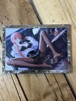 One Piece CCG Goddess Rebecca Metal Card - Sexy Spread Eagle Pantyhose Feet - Image 1