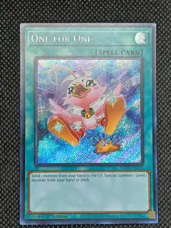 One for One (Secret Rare) RA03-EN056 Quarter Century Bonanza 1st Edition - Image 1