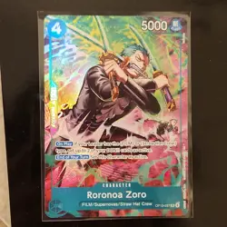 Bandai One Piece TCG Roronoa Zoro OP13-037 Treasure Rare Card English - Image 1