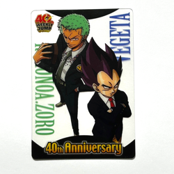 S5500 Dragon Ball One Piece Jump Magazine 40th Anniversary Card Vegeta Zoro M4 - Image 1