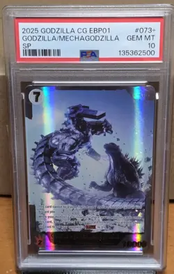 PSA 10 GEM MT - Godzilla card game EBP01-073+ SP Godzilla Against MechaGodzilla - Image 1