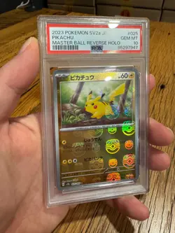 Pikachu Master Ball PSA 10 (025/165 Sv2a: Pokemon Card 151 Holo) - Japanese - Image 2