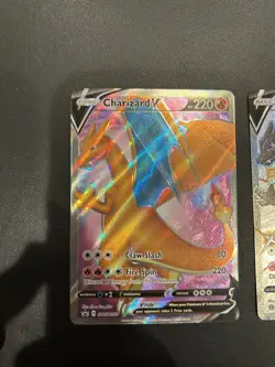 Pokemon TCG Charizard v Set: Champions Path Holo Card 079/073 & SwSh050 Promo - Image 2