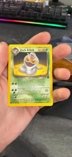 Pokemon Dark Arbok Rare W Stamped Team Rocket 19/82 Regular 60 HP Card - Image 2