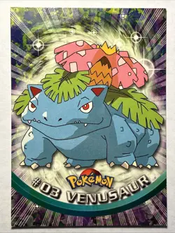 Venusaur #3 - Topps BLUE LOGO - NON-HOLO - Pokemon Card - TV Animation Series 1 - Image 1