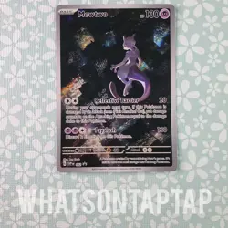 Pokemon Card Mewtwo 052 Black Star Promo Scarlet Violet Pokemon 151 UPC LP - Image 1