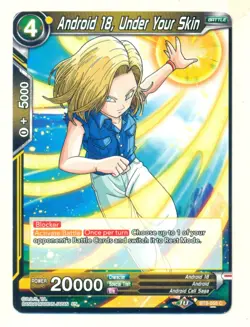 Dragon Ball Super Card Game Android 18, Under Your Skin BT9-055 C NM SV2. - Image 1