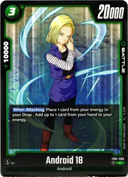 Dragon Ball Super Android 18 FB01-080 Regular Common Card - Image 1