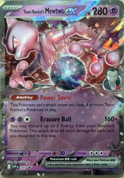 Team Rocket's Mewtwo ex Holo Promo SV: Scarlet & Violet Promo Cards 205 NM - Image 1