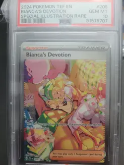 PSA 10 Bianca's Devotion 209/162 Temporal Forces SIR Pokemon Illustration Graded - Image 1