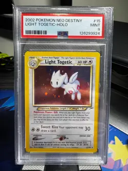 2002 POKEMON NEO DESTINY #15 LIGHT TOGETIC-HOLO PSA 9 - Image 1