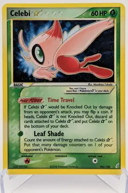 Pokemon Crystal Guardians - Celebi Gold Star 100/100 - Holofoil - HP - Image 1