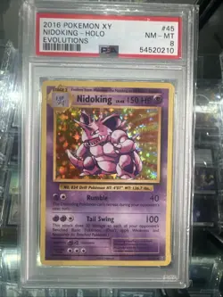 Pokemon XY Nidoking 45/108 Evolutions Holo PSA 8 - Image 1