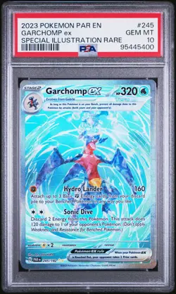 2023 POKEMON PAR EN-PARADOX RIFT SPECIAL ILLUSTRATION RARE GARCHOMP EX PSA 10 - Image 1