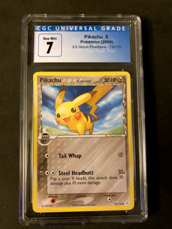 2006 Pokemon Pikachu EX Holon Phantoms 79/100 Non-Holo CGC 7 - Image 1