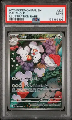 2023 POKEMON PAL EN-PALDEA EVOLVED ILLUSTRATION RARE #226 MAUSHOLD PSA 9 - Image 1