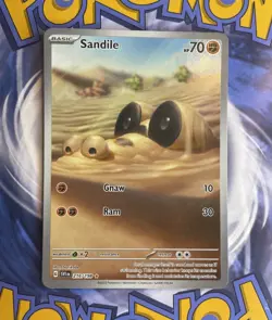 Sandile 216/198 Illustration Rare Pokemon Scarlet & Violet Base Set - Near Mint - Image 1