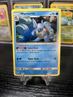 Pokemon TCG Wartortle 34/214 Cosmos Holo Promo SM Unbroken Bonds With SWIRL NM - Image 1
