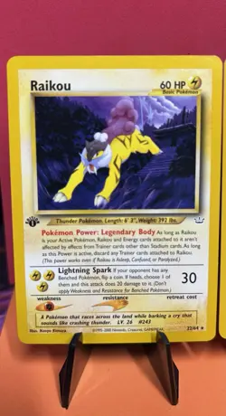 Pokemon 2000 - First Edition Neo Revelation Set - Raikou/Entei/Suicune - NM / LP - Image 2