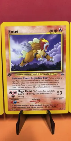 Pokemon 2000 - First Edition Neo Revelation Set - Raikou/Entei/Suicune - NM / LP - Image 3