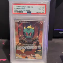 Pokemon Marshadow Illustration Rare Holo Me01: Mega Evolution 146/132 PSA 8 - Image 1