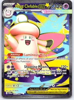 Mega Clefable ex 103/088 Ultra Rare Perfect Order Pokemon Holo NM/M - Image 1