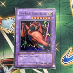 Yugioh! Twin-Headed Thunder Dragon MRD-120 Super Rare Unlimited HP - Image 1