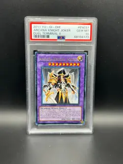 Yugioh PSA 10 GEM MT Arcana Knight Joker DT04-EN037 Rare DUEL TERMINAL S#4173 - Image 1