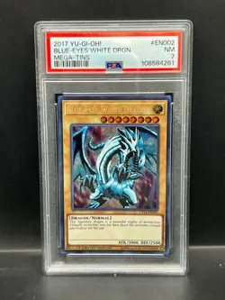 Yugioh PSA 7 NM Blue-Eyes White Dragon CT14-EN002 Secret Rare Limited S#4261 - Image 1