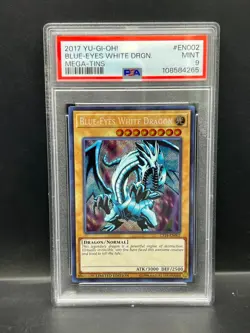 Yugioh PSA 9 MINT Blue-Eyes White Dragon CT14-EN002 Secret Rare Limited S#4265 - Image 1