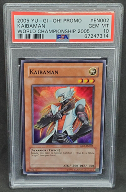 Yugioh PSA 10 GEM MINT Kaibaman WC5-EN002 Super Rare Promo 2005 - Image 1
