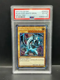 Yugioh PSA 6 EX-MT Blue-Eyes White Dragon CT14-EN002 Secret Rare Limited S#4263 - Image 1