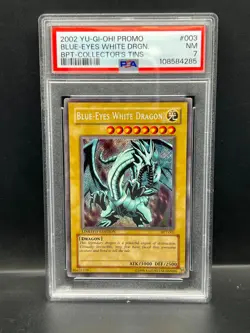 Yugioh PSA 7 NM Blue-Eyes White Dragon BPT-003 Secret Rare Limited 2002 S#4285 - Image 1